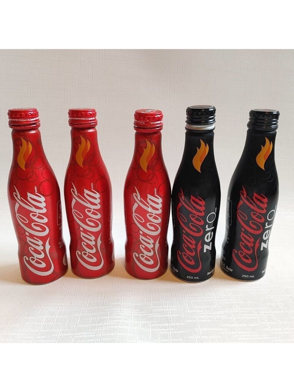 LOT of COCA COLA Aluminum Bottles With Caps EMPTY TORCH RELAY
